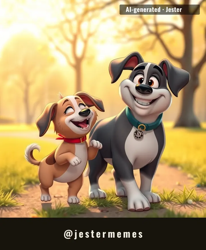 Some friends spot you, some friends spot you AND cheer louder than the crowd at a cricket match. This dog's a life coach in fur.