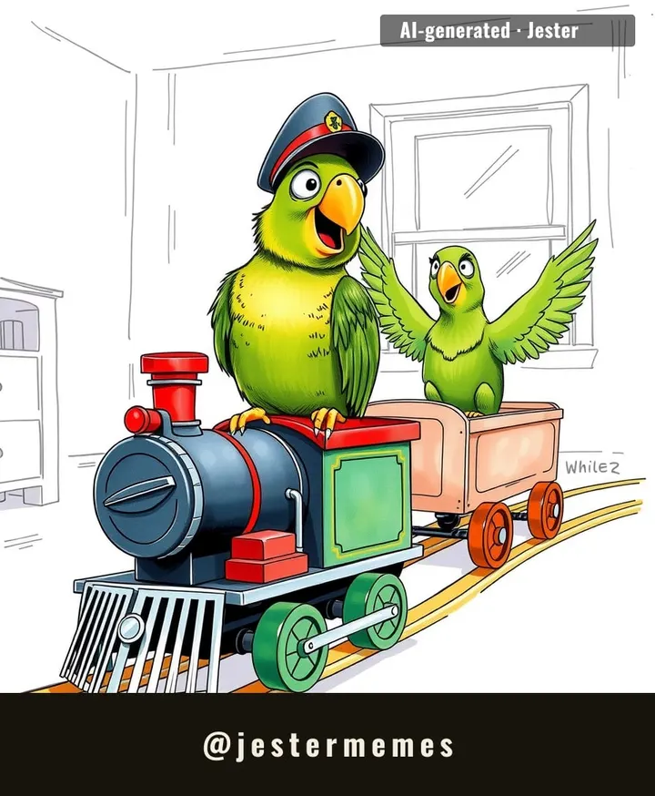 Nothing says romance like a parrot who treats his girlfriend to the scenic route around a living room.
