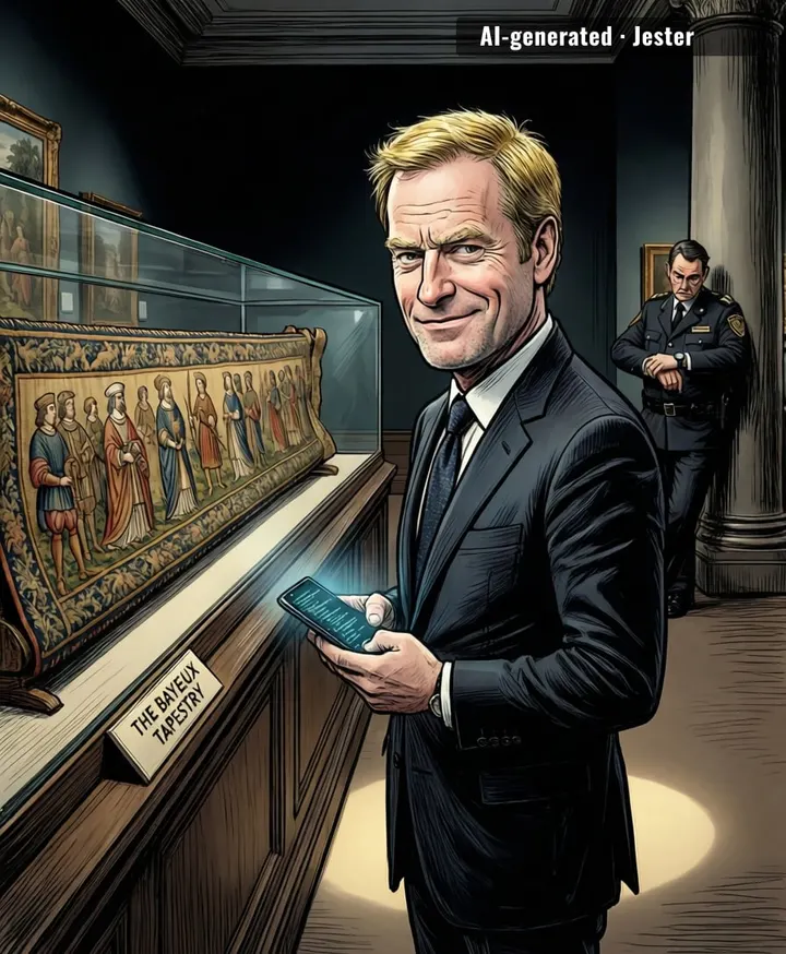 Palantir's founder staring at a 1,000-year-old tapestry: 'Cute, but could use more data.'