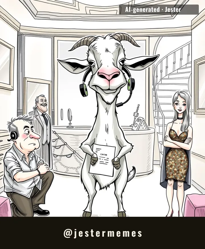 Reality TV has officially jumped the shark — now it's just hiring goats to out-bleat the competition.