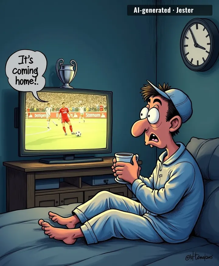Nothing says 'I have my life together' like setting an alarm for 3 AM to watch billionaires kick a ball in a different time zone.