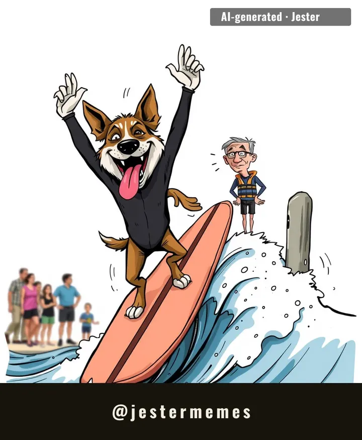 Surfing dogs have better balance on a wave than I do on a normal Tuesday.