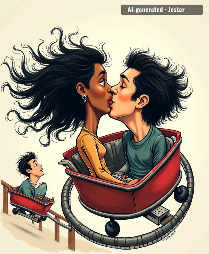 Their relationship is already more roller coaster than the one they were on.