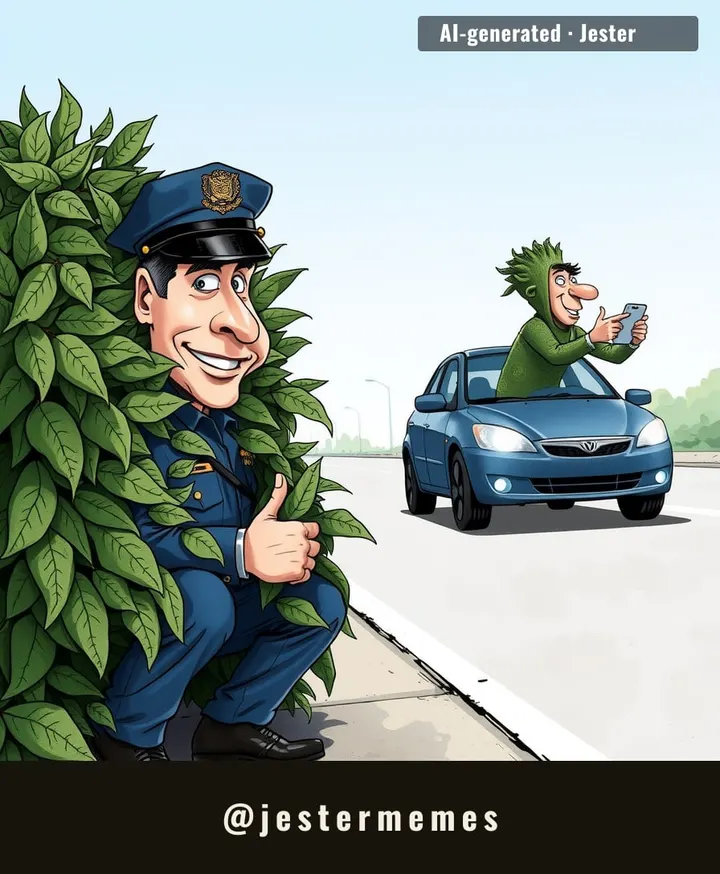 74 drivers caught, but only because the cops finally found something slower than traffic.