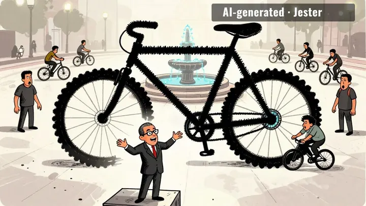 una bici humana que salió más parecida a un humano haciendo bici