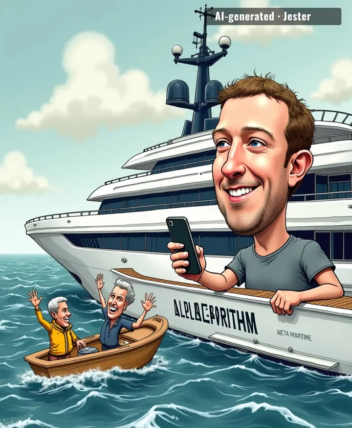 Mark: 'The ocean is a marketplace of ideas.' Sailor: 'We are literally sinking.'