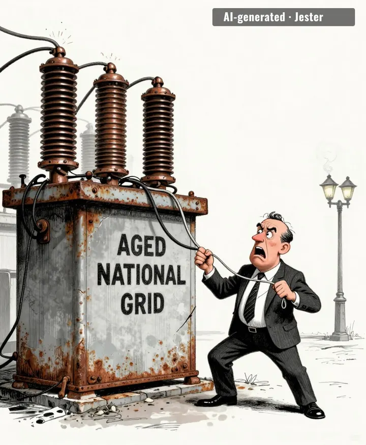 we're just one blown fuse away from turning the Industrial Revolution into a campfire.