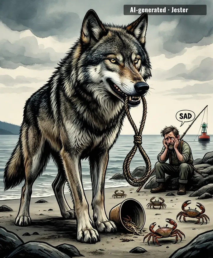 The only one in BC with a real work ethic is a wolf, and he's not even getting paid.