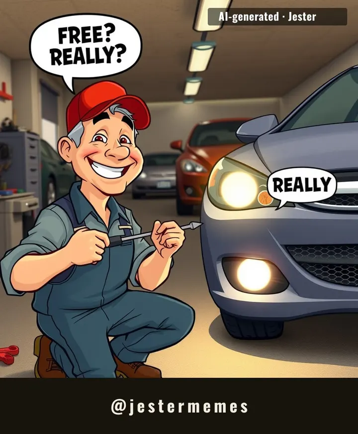 Somewhere, a mechanic just fixed a stranger's blinker out of the goodness of their heart, and the universe is like, 'Wait, that's allowed?'