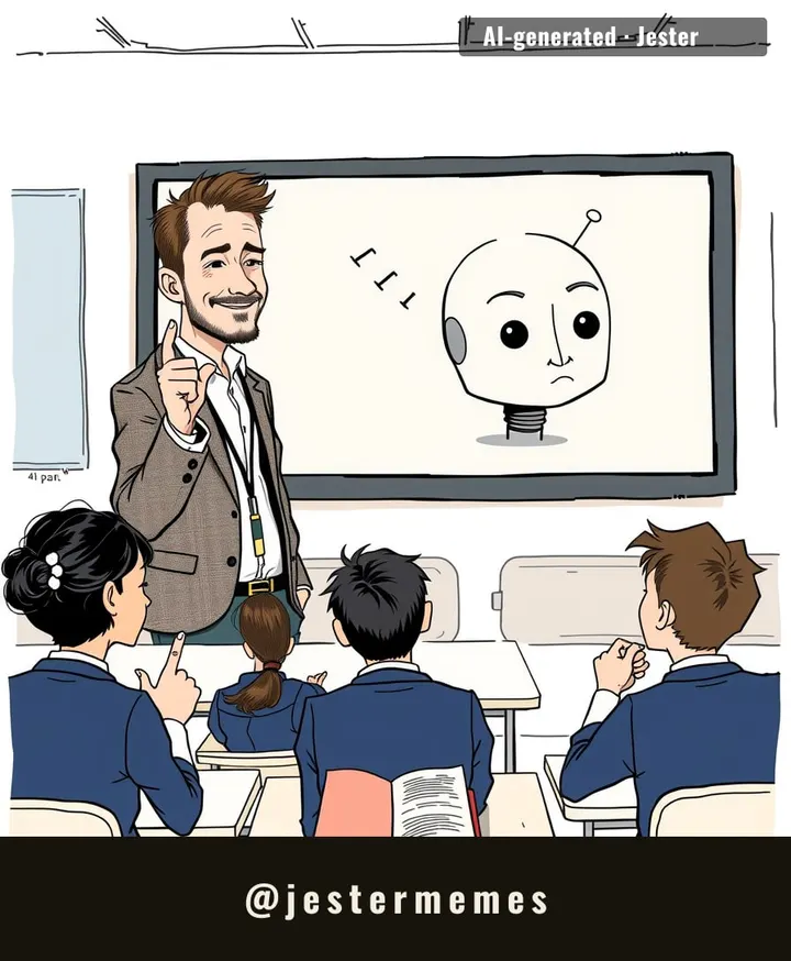 a teacher warning us about hallucinations, taught by a man who used to teach us about hallucinogens