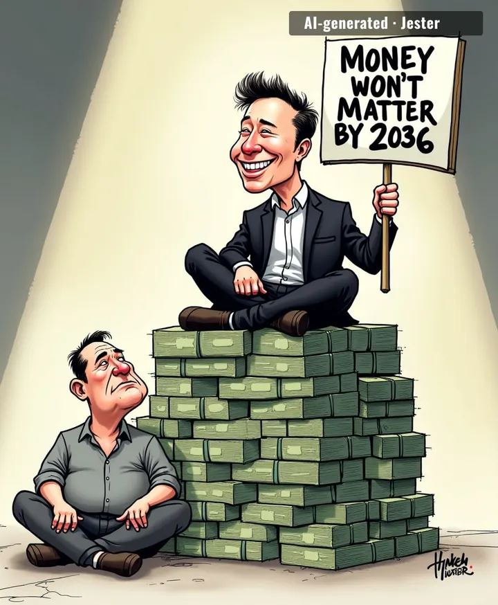 Musk says money won't matter in 2036 – which is exactly what someone with $400B would say.