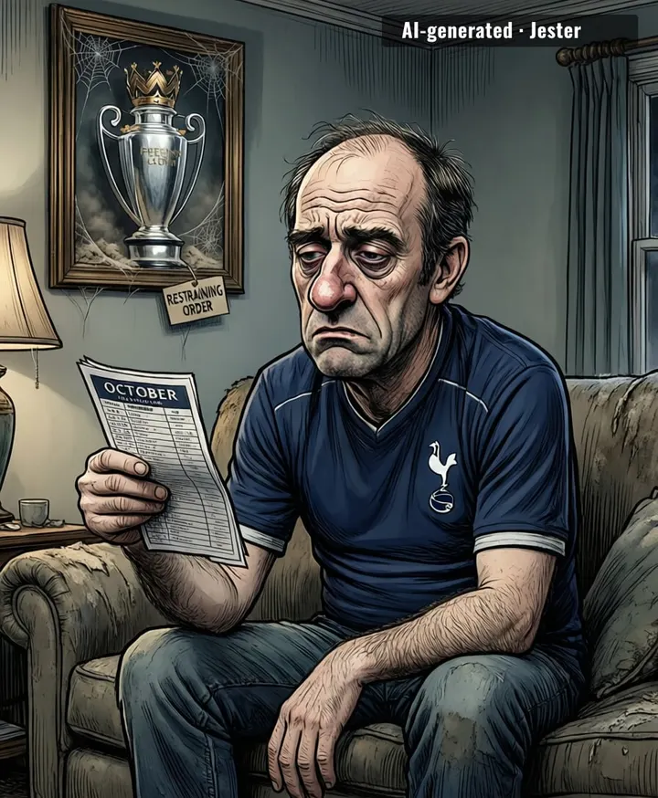 October fixtures are out, and Tottenham's trophy cabinet just filed a restraining order against 'hope'.