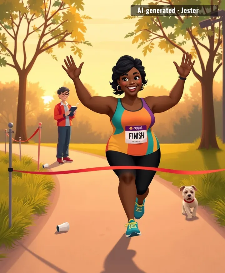 First across the finish line gets a medal. Last across gets a nap and Alison Hammond's whole heart.