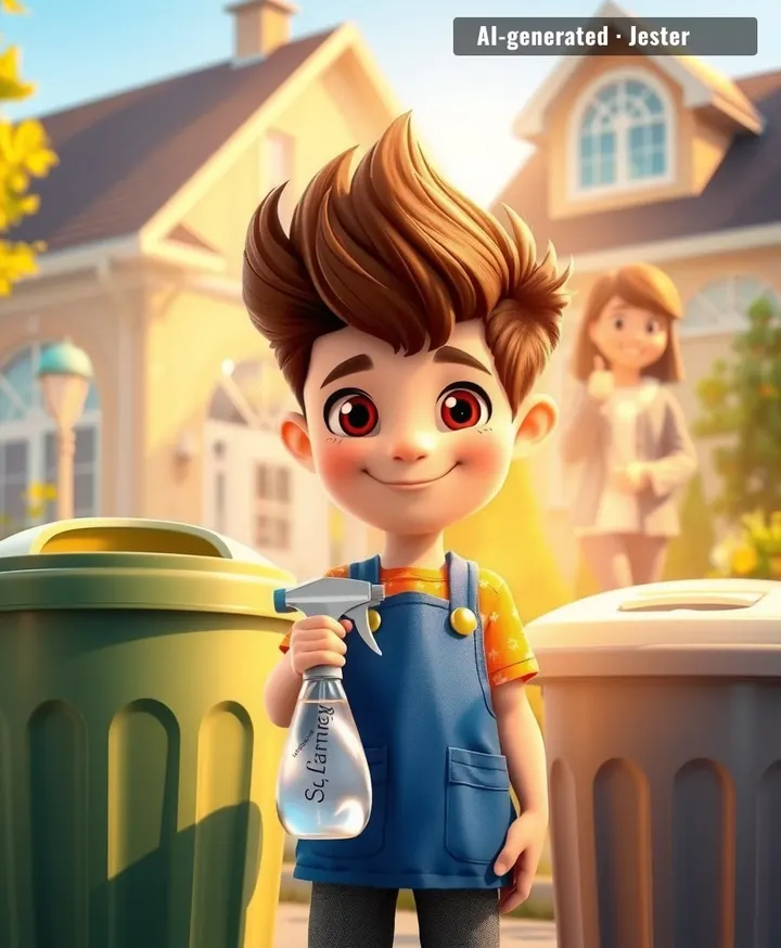 Who knew the secret to conquering fear was a trash bin and a power washer?