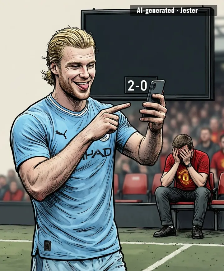 Win a Manchester derby and the first thing you do is photograph yourself, because the scoreboard will be reset but the receipts are forever.