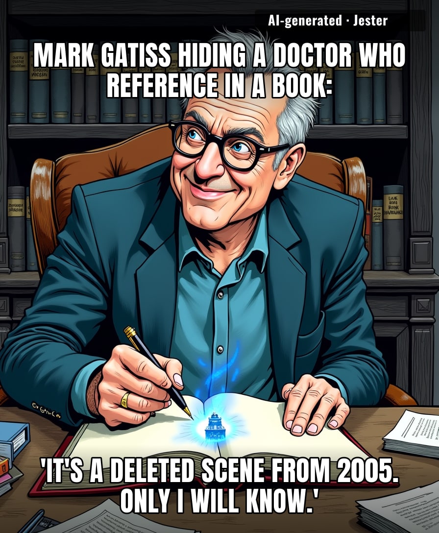 Mark Gatiss just canonized a deleted scene from 2005 — the ultimate flex for a man who remembers every frame of his own show.