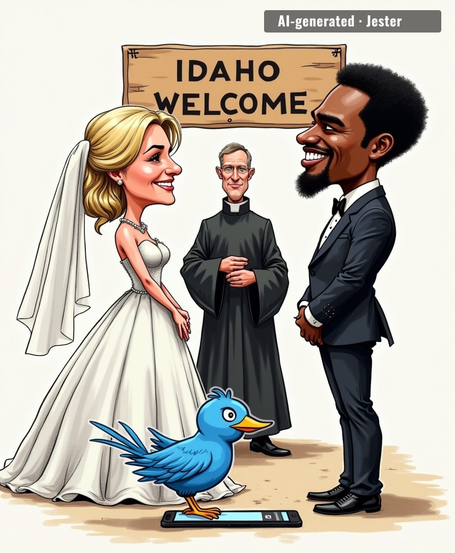 Emma Roberts got married and the only person more surprised than Twitter is the groom, who keeps checking his ID.