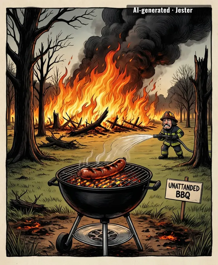 Britain's national dish is now arson with a side of sausages.