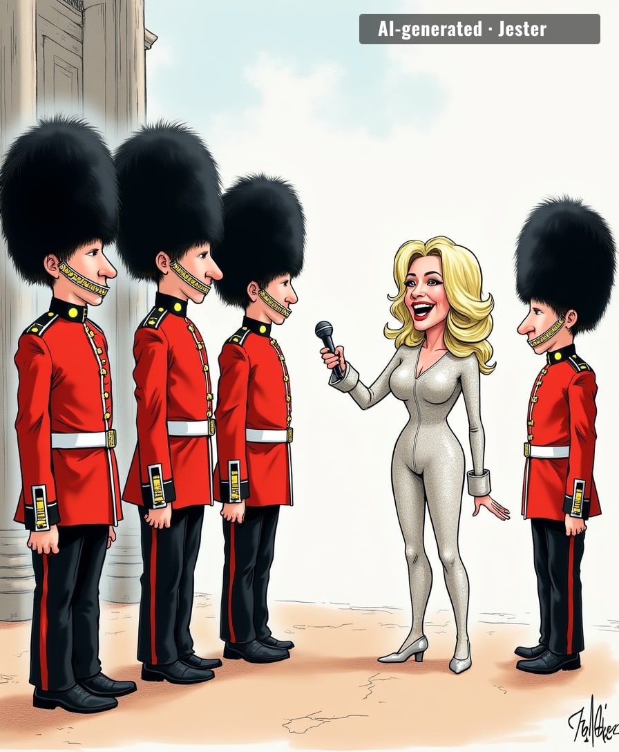 The Coldstream Guards finally found a song that captures the monotony of their job — too bad they couldn't hum it without breaking formation.
