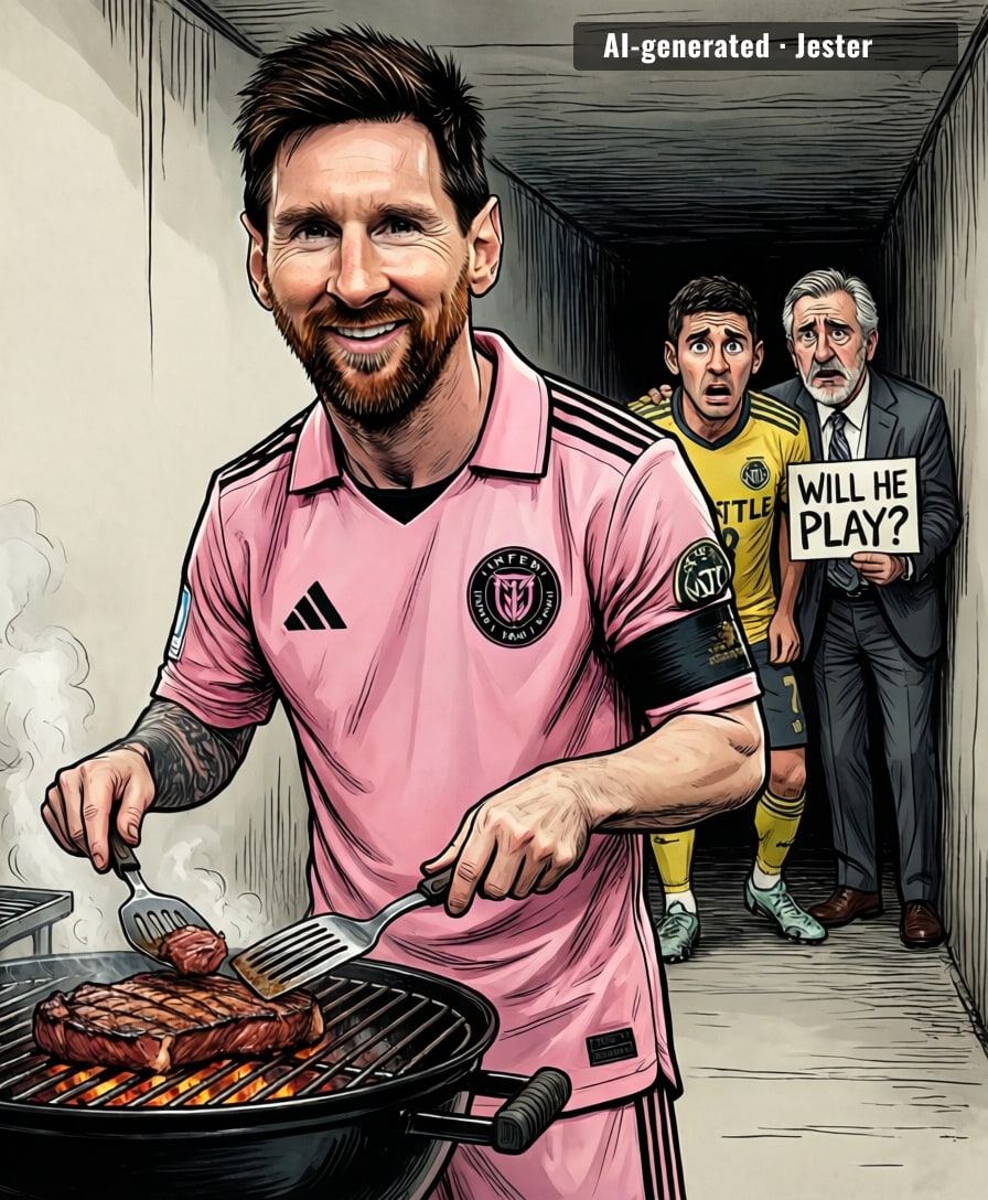 Messi's presence alone is worth more than Nashville's entire squad, and he knows it.