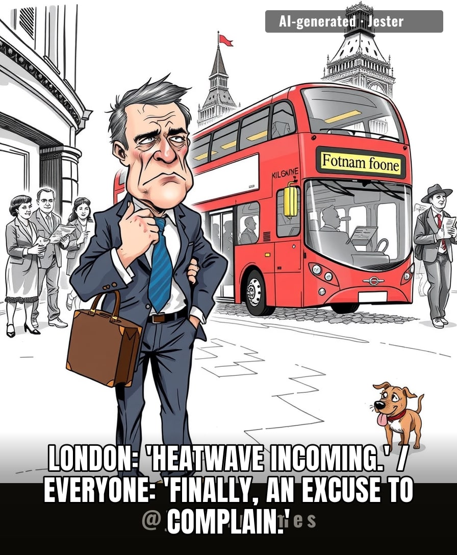 The Tube becomes a sauna with a delay, and suddenly 30°C is a national crisis.