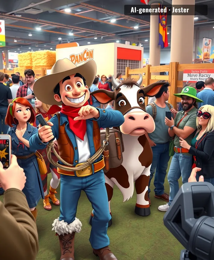 Forget exclusive figures — the most coveted item at Comic-Con is now a rope and a confused cow.