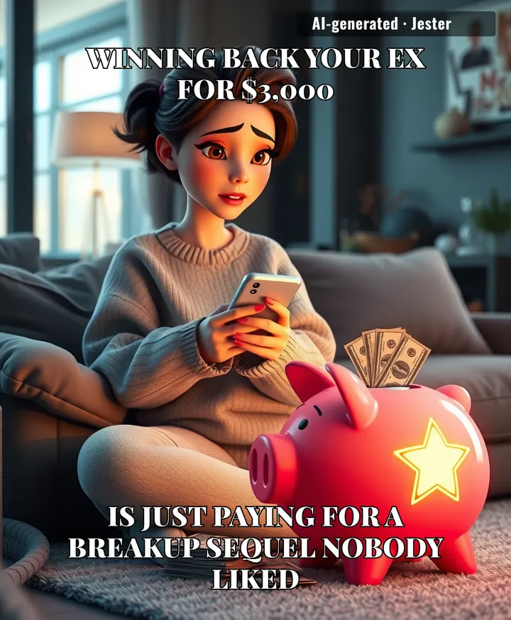 Spending a month's salary to ghost someone who already dumped you is the ultimate level of commitment to being wrong.