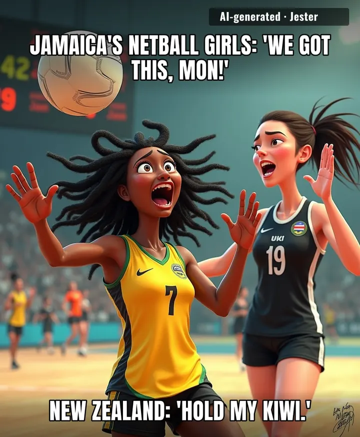 Every Jamaican grandma now screaming at the TV like it's a Reggae Boyz match, except this time the ball actually goes in the hoop.