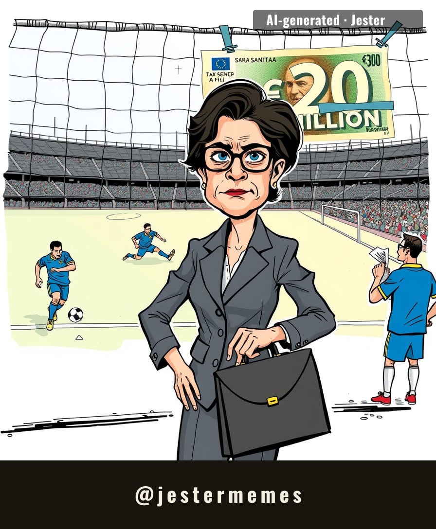 a tax inspector is the only person in Spain who can't be bribed by a goal.
