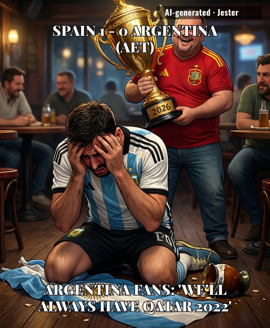 Argentina fans' new favourite trivia: the 2026 final doesn't count because it was in extra time.