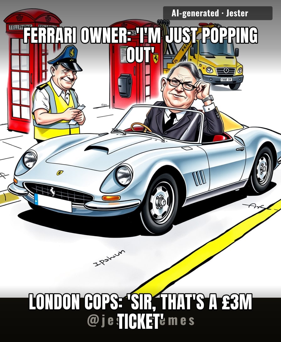 Nothing says wealth like paying a London parking fine that could buy the car three times over.