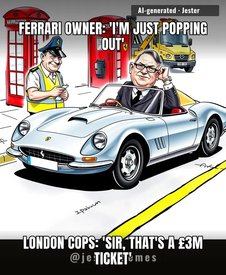 Nothing says wealth like paying a London parking fine that could buy the car three times over.