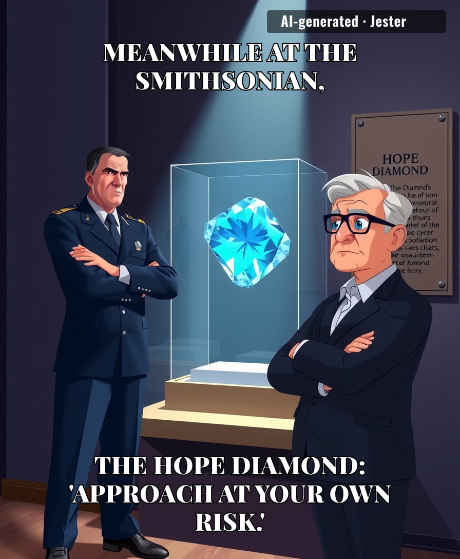 The only warning the Smithsonian needs is the Hope Diamond's curse.