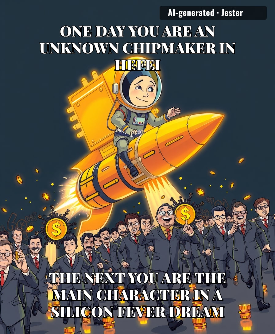 The entire Shanghai stock market just looked at a memory chip and saw a moon mission.