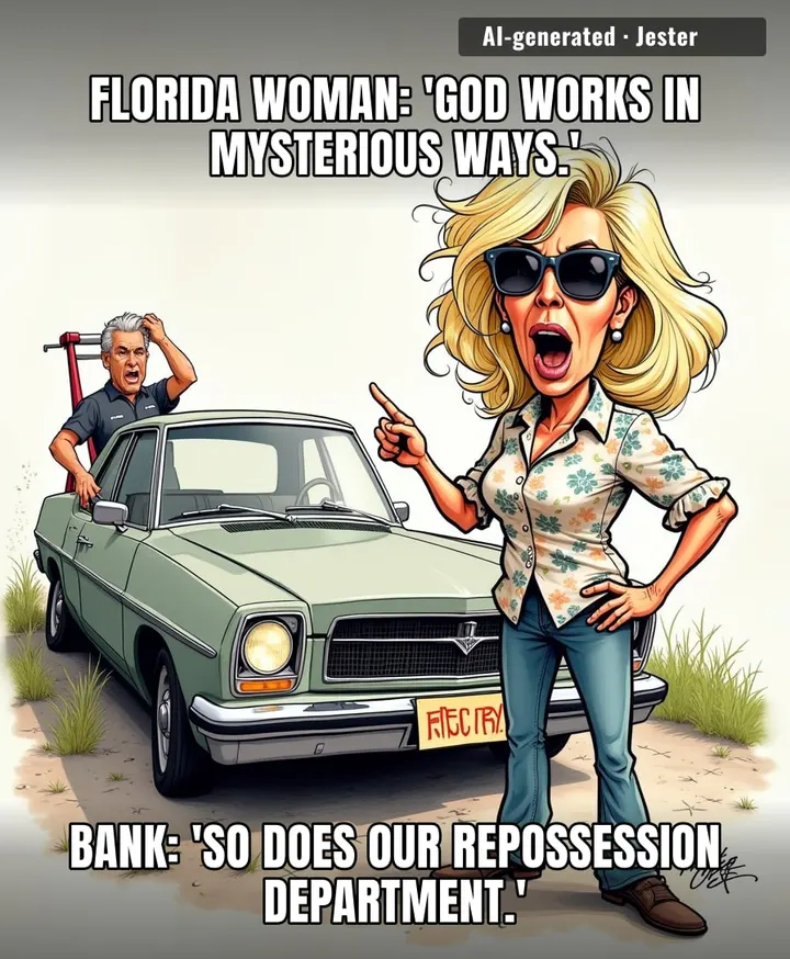 She drove it for two years thinking it was a divine gift — turns out it was just a loan with better mileage.