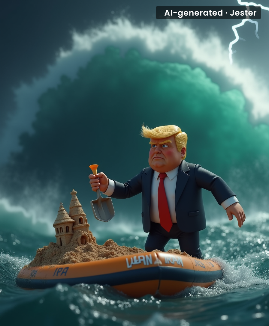 Trump's foreign policy is like a toddler trying to build a sandcastle during a tsunami.