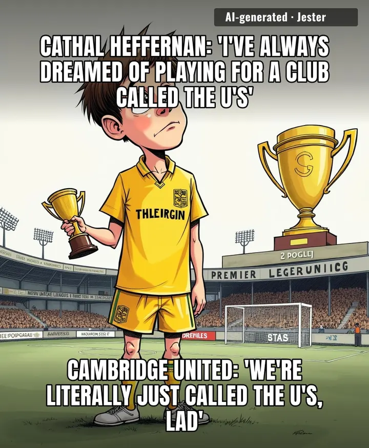 Cathal Heffernan joining Cambridge United is the football equivalent of your mum saying you're her favourite son—technically true, but there were no other candidates.