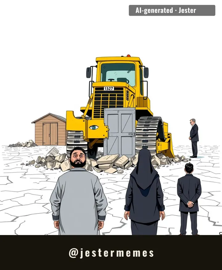 the bulldozer has better attendance than most of the family
