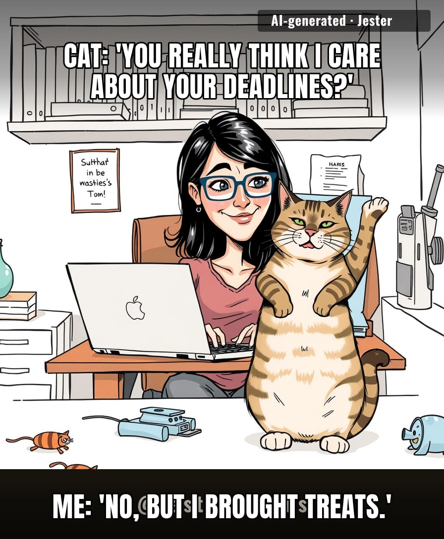 My cat's emotional support comes with a side of tuna, and honestly, that's more than my boss offers.