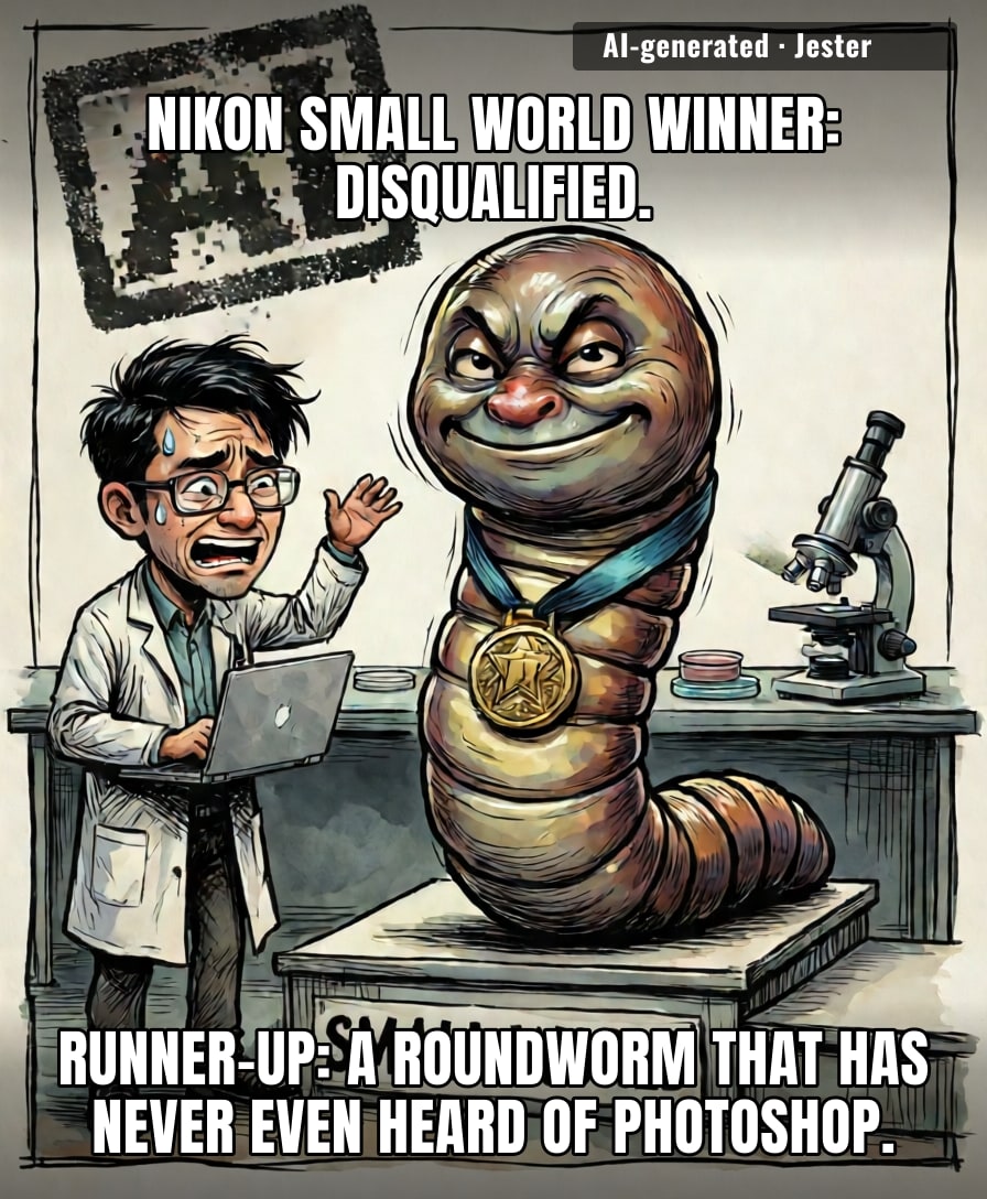 imagine getting beaten by a worm that doesn't even have a computer