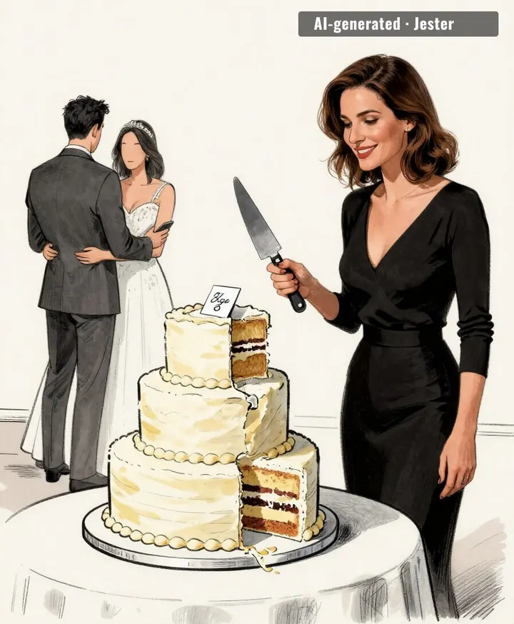 the stylist cut herself a slice of the press.
