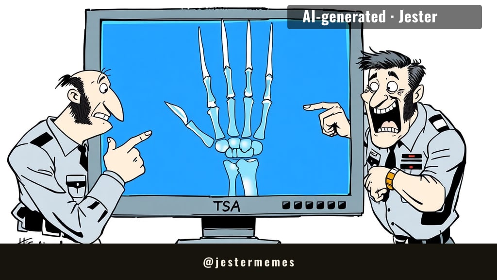 the only X-ray where the skeleton looks nervous.