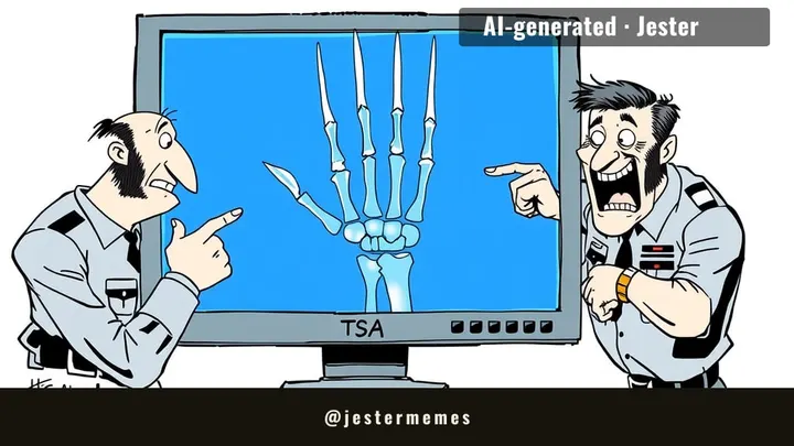 the only X-ray where the skeleton looks nervous.