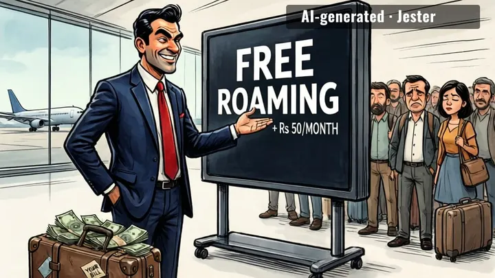 first year of roaming's free. the fee is just roaming.
