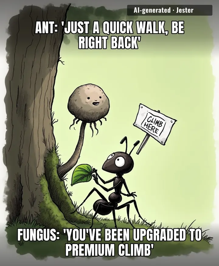 The fungus isn't a puppet master, it's just the world's worst roommate who redecorates your brain and then moves in.