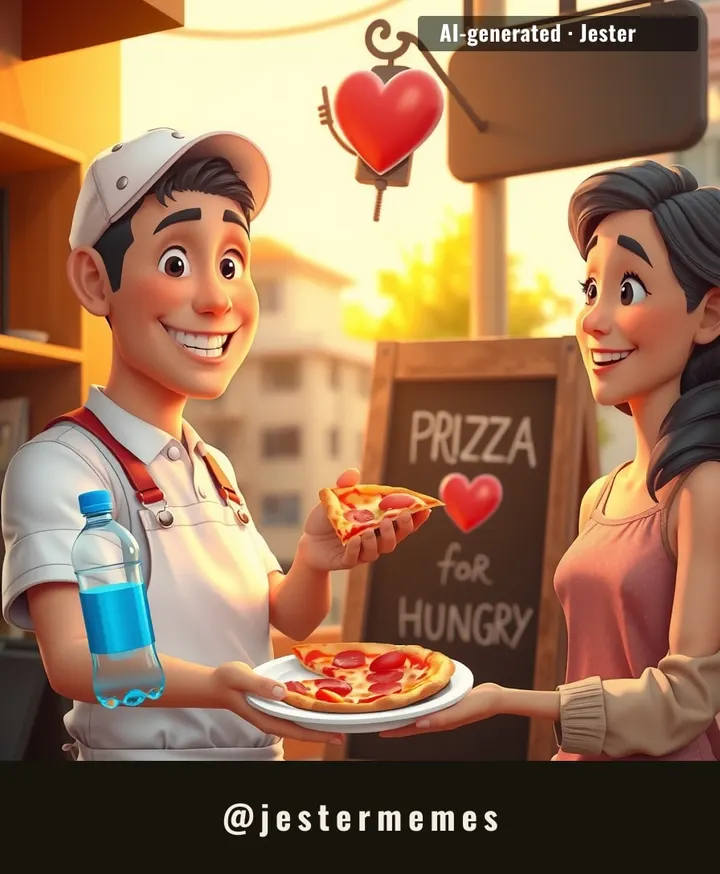 One slice of pizza, a bottle of water, and suddenly the internet's buying pizza for strangers. The Bronx is doing more for humanity than most nonprofits.