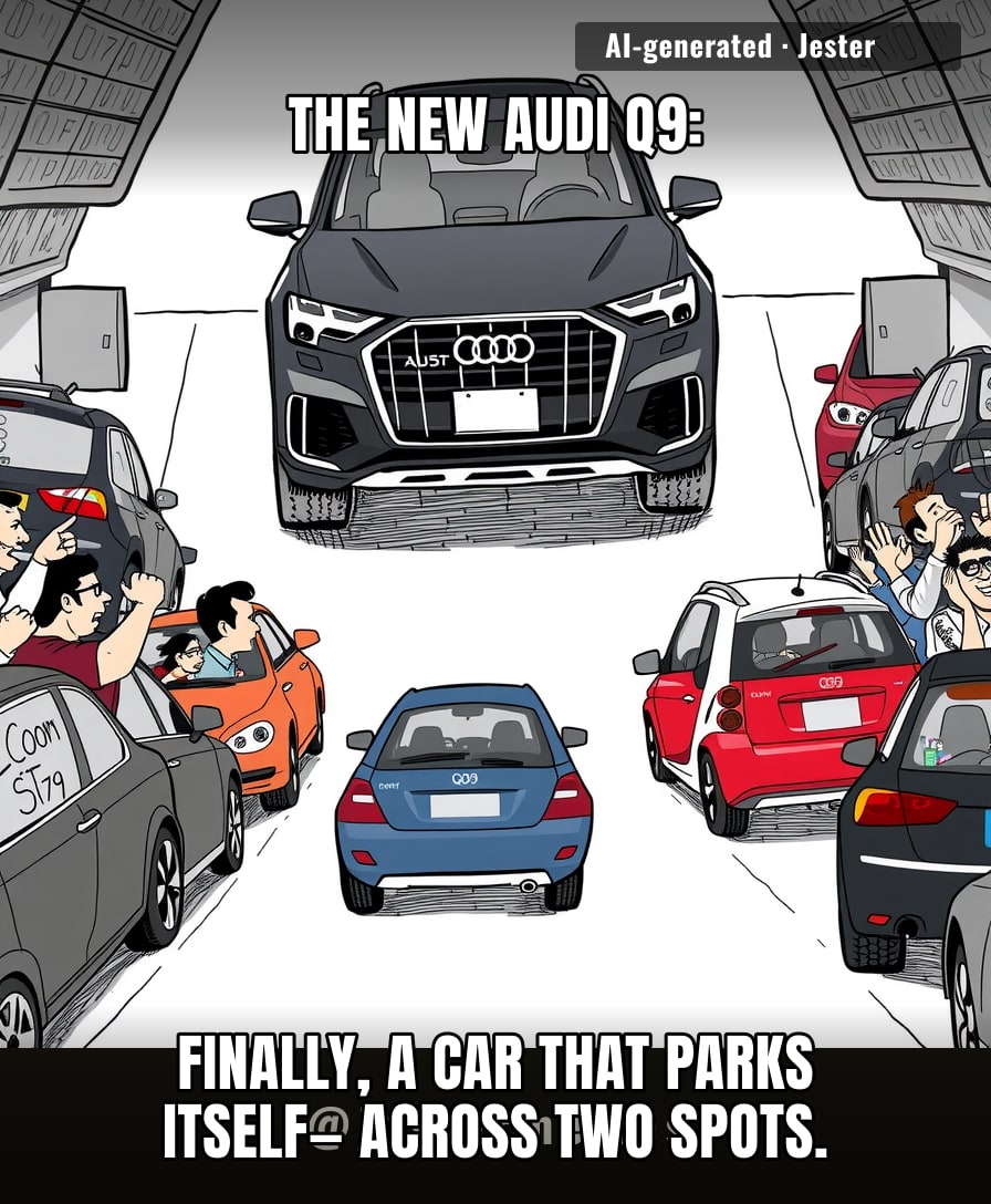 Audi Q9: because nothing says 'I care about the environment' like a 6,000-pound apology.