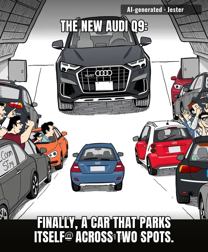 Audi Q9: because nothing says 'I care about the environment' like a 6,000-pound apology.