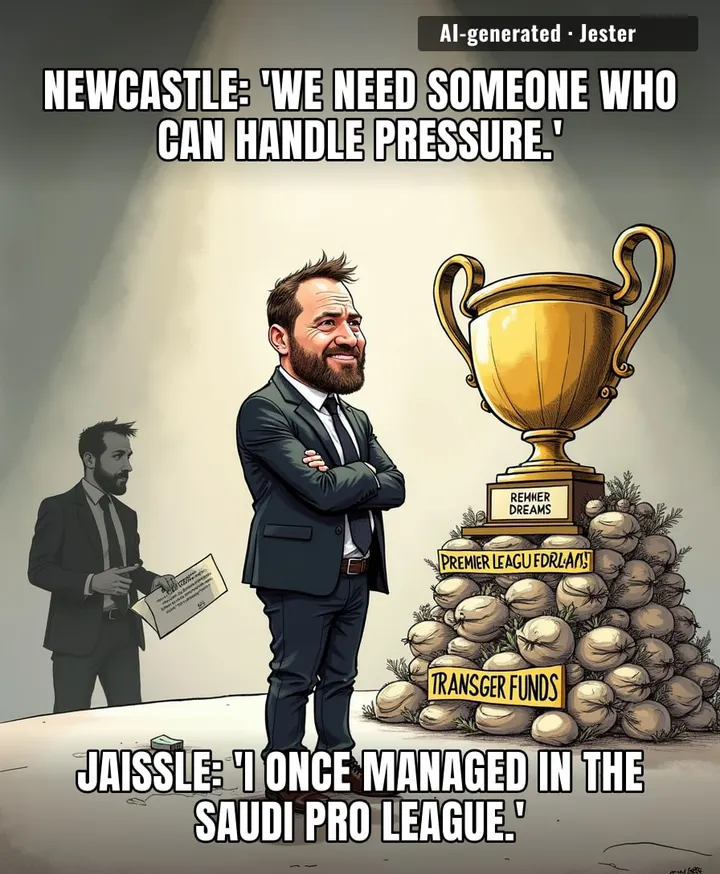 Jaissle's walking into a club that's spent a billion on players and still finished mid-table — he's got more experience failing upward than a trust-fund CEO.