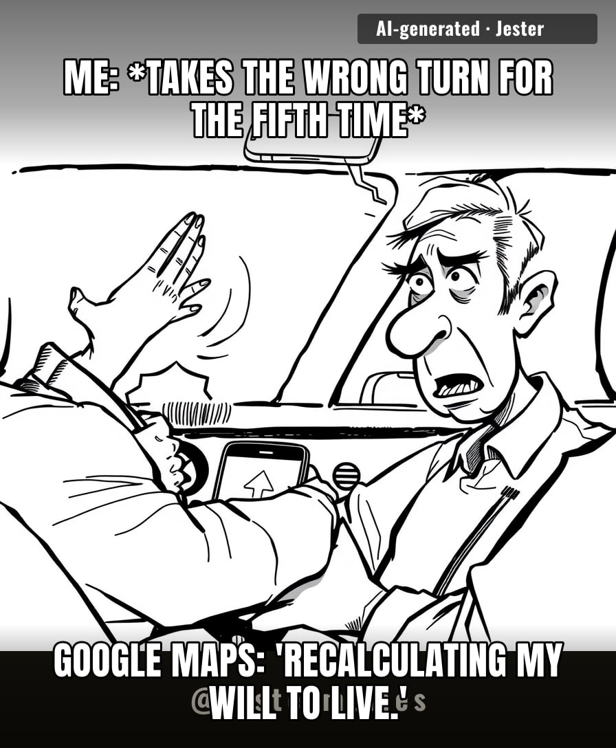 I don't need a marriage counselor, I need the version of Waze that just sighs loudly whenever I miss the exit.